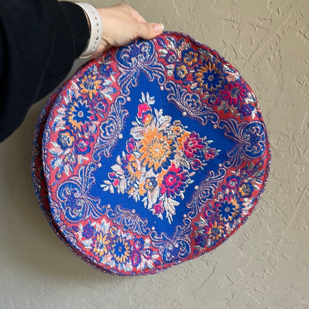 Set of 2 bohemian colorful Vibrant‎ Floral Patterned pillow cases stitched